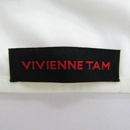 VIVIENNE TAM ロータスプリントスカート ナイロン サイズ40 ホワイト